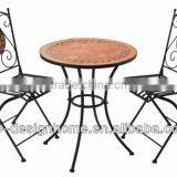 S/3 CERAMIC MOSAIC/METAL GARDEN BISTRO SET thumbnail-1