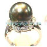 Large Tahitian Pearl Ring thumbnail-2