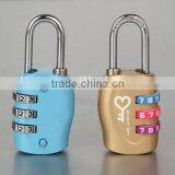 Colored 3 Digit Zinc Alloy Decorative Travel Password Small Locks thumbnail-2
