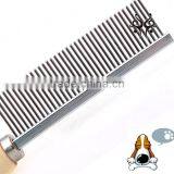 2017 Newest Wooden Handle Stainless Steel Pet Comb Hot Sale Pet Products thumbnail-2
