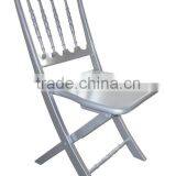 Wholesale White Wood or Resin Folding Chair for Party Rental thumbnail-3