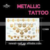 High Quality Gold Metallic Temporary Tattoo thumbnail-1