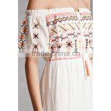 Wholesale Mexican Dresses Women Summer Floral Embroidery Maxi Dress HSD9975 thumbnail-4