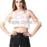 Customize Fashion Lady Crop Top Embellished Top thumbnail-3