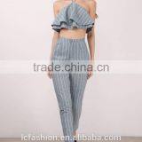 2017 Fashion Crop Top and Pant Style Women Two Piece Set thumbnail-5