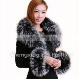 COLLAR-F17B Wholesale Accessories Ladies Raccoon Fox Fur Coat Fur Collar thumbnail-1