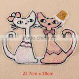 Cat Sequined Badge Rebersible Sequin Designs Embroidery Patch thumbnail-2