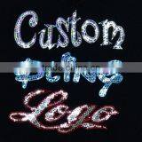 Wholesale Cheaper Custom Bling Logo Rhinestone Heat Transfer for Everything thumbnail-1