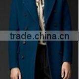 2014 Winter Season Navy Color Formal Occasion Slim Fit Mens Cashmere Men Coat thumbnail-1