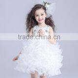 2017 8 Years Girl Dress Designs Cake Satin Dresses thumbnail-4