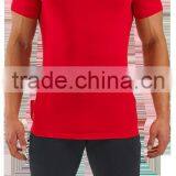 High Quality Cotton Elastane Fabric Pro-fit t Shirt Slim Fit Gym Wear Fitness t Shirts thumbnail-5