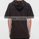 2017 Custom Men's Black Plain Short Sleeve Hoodie thumbnail-4