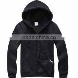 Good Quality Custom 100% Cotton Plain Black Hoodies Made in China thumbnail-1