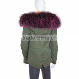 Myfur Popular Ladies Parka With Real Fox Fur Lining and Dyed Raccoon Fur Trimed Hood thumbnail-6