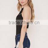 2016 Guangzhou Shandao Oem Service Summer New Design Sleeveless Casual Knit Burnt Out Girl's Stylish Top thumbnail-2