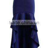 2016 Guangzhou Shandao Wholesaler Bulk Price Women Summer Party Wear Navy Cotton Short Front Long Back Skirts thumbnail-2