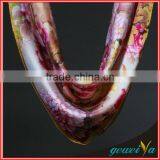 2014 New Digital Printed Chrysanthemum Square Scarves thumbnail-1