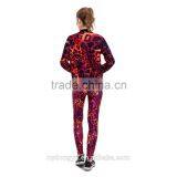 Red Leopard Bra Pants Hoodies 3 Piece Set /morning Fitness Training Athletic Legging 3 Piece Set / Sports Suit