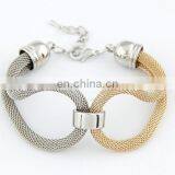 Fashion Women's Braided Gold Mesh Chain Bracelet thumbnail-3