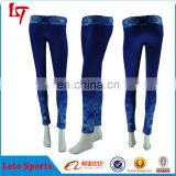 Custom made blue yoga pants wholesale/Custom fitness wear