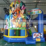 Popular mickey inflatable bouncer castle blue baby bouncer inflatable castle slide for sale