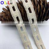 OLCT072 1.4cm Fashion Fine Pink Cotton Tulle African Lace Crochet for Ladies Dress thumbnail-5