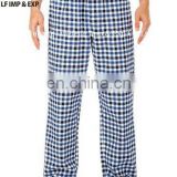 Cotton Flannel Pajama Lounge Pants- Blue/White/Black Small Checks