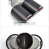 High Quality Custom Akrapovic Carbon Fiber Exhaust Tail Pipe Car Muffler Tips With Ss304 Clamp thumbnail-1