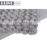 Low Price Supet Soft Comfortable Faux PV Fur Mink Blanket With Brushed Rose Pattern thumbnail-5