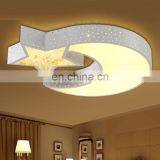 Creative Warm Room Living Room Bedroom Light Decorative Crystal Star Moon Led Ceiling Lamp for Children'S Room thumbnail-4