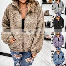 2021 European and American Cross-border New Women's Fashion Trend and Comfortable Wool Cardigan Jacket Jacket thumbnail-3