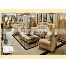 Foshan Factory Luxury Royal Design Top Leather Sofa Set thumbnail-3