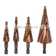 Spot High-Speed Steel Hexagonal Handle Titanium-Plated Step Hole Reaming Drill Bit