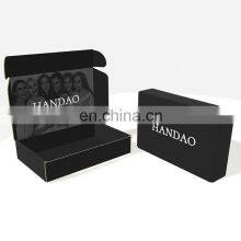 Custom Logo Eco Friendly Packaging Mailer Box Personalized Ecommerce for Craft Gift Corrugated Paper Black Shipping Box thumbnail-5