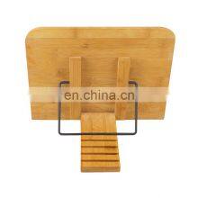 Bamboo Wood Folding BookStand Holder For Cooking Kitchen thumbnail-4