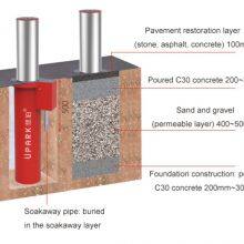 UPARK High Quality Commercial Places 304 SS Automatic Barrier Car Parking Bollard Stainless Steel Integral Telescopic Bollards thumbnail-3