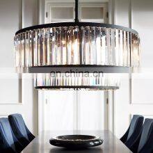 Modern Round Crystal Ceiling Luxury Metal WELLES Round Chandelier Hanging Hotel Living Room Restaurant Lighting Home Decor thumbnail-2