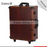 Lighted Aluminum Makeup Case With Legs With 4 Universal Wheels thumbnail-2