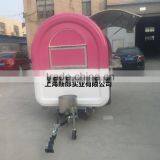 Pink and White Food Cart 7.6*5.5ft Food Truck Hot Dog Hamburger Ice Cream Traction Mobile Food Trucks thumbnail-3