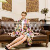 2016 New Decent Lady Fashion Scarves Factory Direct Custom Floral Printed Silk Scarf thumbnail-1
