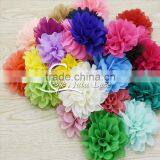 Chiffon Hair Rose Flower- Rose Fabric Chiffon Flower- Baby Rose Flower Headband- Single Chiffon Fabric Flower
