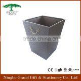 Office Hotel Home Use PU Leather Waste Bin thumbnail-1
