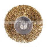3mm Brass Wire Wheel Brushes Cup for Rust Rotary Dremel Tools Drill Rust Weld Die Grinder Clean Brass&Steel for Dremel Rotary thumbnail-5