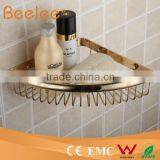 Modern Brass Golden Corner Wire Soap Sponge Basket Bathroom Rack thumbnail-1