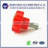 M6x12 custom white galvanized steel screw with plastic head