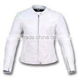 Ladies White Leather Jacket