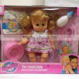 Hot Selling 14inch Soft Material Doll Set Drinking Peeing Girl Baby Doll Toy thumbnail-3