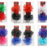 2ct Everyday Gift Wrapping Decoration Polyester Mesh Tube Bow