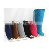 Fashion Design Hot Sale Rose Suede Hidden Heel Steel Toe Boots 2015 thumbnail-6