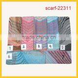 Colorful Striped Polyester Scarf Horizontal Stripe Polyester Scarf